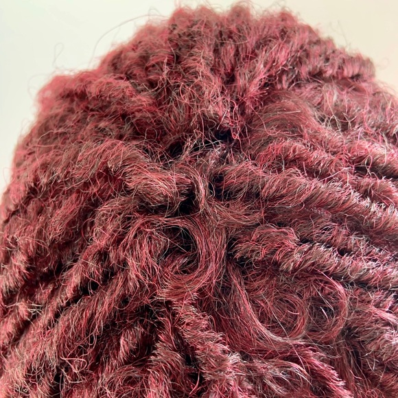 20” Heat Safe Synthetic Burgundy Dreadlock Wig - Picture 3 of 9